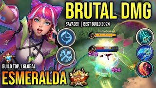 ESMERALDA BEST BUILD 2024  BUILD TOP GLOBAL ESMERALDA GAMEPLAY  MOBILE LEGENDS✓ [upl. by Ahsiemat]