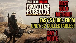 Red Dead Online  The PERFECT Collector Route Get 1100 Solo FAST Day 1 Guide [upl. by Chard618]