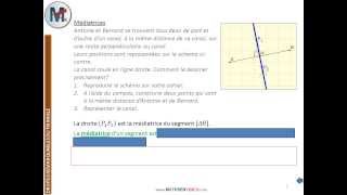 5ème  DROITES REMARQUABLES DU TRIANGLE  Médiatrices [upl. by Naiditch]