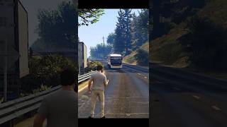 Michael Blast The Factory Workers Bus in GTA5 [upl. by Reiche948]