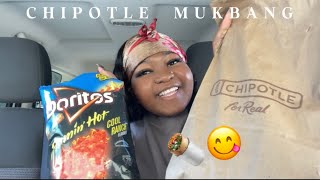 MUKBANG CAR EDITION Chipotle  chipotlebowl [upl. by Aicak]