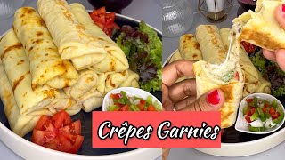 CRÊPES FARCIES AU FROMAGE ET VIANDE HACHÉE II CRÊPES À LA VIANDE HACHÉE [upl. by Odragde]