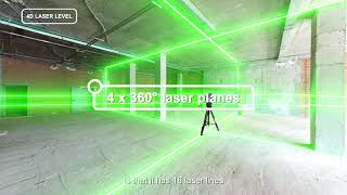 What is a 4D 16 line laser level Huepar Professional Laser Level Manufacturer [upl. by Osborn96]