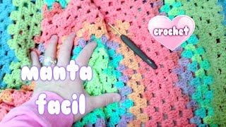 COMO HACER MANTA RAPIDA Y FACIL A CROCHET SIN COSER quotcrochet blanket for beginnersquot💗💗💗 [upl. by Shaia87]