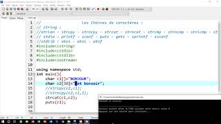 Langage C partie 9 exemple 2 sur les chaines de caractères [upl. by Tenney623]