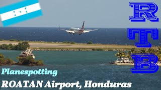 Exotic Airports Planespotting RTB  ROATAN Island Honduras [upl. by Ruyam]