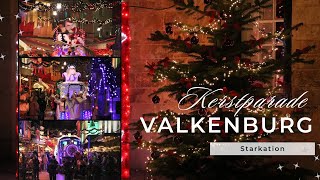 Sfeerimpressie Kerststad Valkenburg Kerstparade 2024 [upl. by Enyalahs]