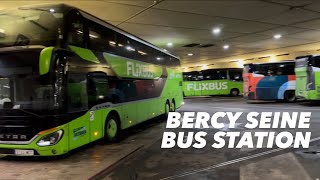 BERCY SEINE RODOVIÁRIA BUS STATION ParisFrança Flixbus Blablacar [upl. by Beuthel]