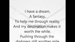 Abba I Have A Dream Lyrics [upl. by Lenhart889]