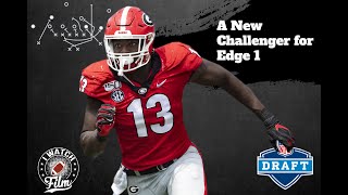 Azeez Ojulari Georgia All22 Film Session  2021 NFL Draft [upl. by Ecyar]