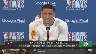 Malcolm Brogdon Postgame Interview  Boston Celtics lose to Miami Heat 10384 [upl. by Bowerman]