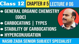 Carbocations Carbonium ionsTypesStability of Carbocations  Hyperconjugation NASIBZADASSS [upl. by Dnalkrik]