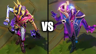 Soul Fighter Jhin vs Dark Cosmic Jhin Skins Comparison League of Legends [upl. by Leksehcey]