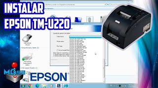 Como Instalar Impresora EPSON TMU220 y Cualquier Modelo  Drivers Originales Windows 7 y 8 [upl. by Brant]