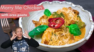 Dreamy OnePot Marry Me Chicken with Orzo Pasta [upl. by Naillil]