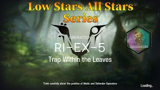 Arknights RIEX5 Guide Low Stars All Stars [upl. by Draillih476]