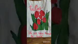 Tote bag painting music easy totebag song fabricpainting [upl. by Diantha]