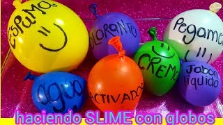 Haciendo SLIME con globos DIY [upl. by Jacobine]