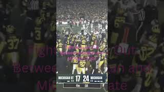 Fight Erupts at End of Michigan vs Michigan State Game youtubeshorts [upl. by Rosati]