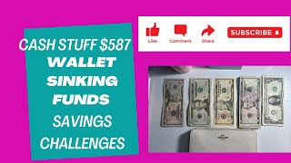 Cash stuff 587 with me Last paycheck of January Cash wallet  Sinking Funds  savings Challenges [upl. by Clarisse]