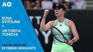 Elina Svitolina v Viktoriya Tomova Extended Highlights  Australian Open 2024 Second Round [upl. by Aelat]