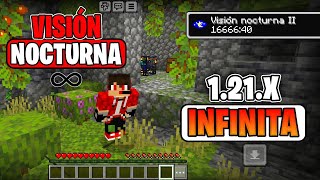 👉 VISIÓN NOCTURNA INFINITA para Minecraft Bedrock 121 Textura y Addon [upl. by Leeth382]