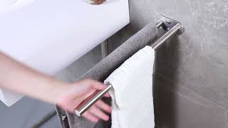 How To Hang Arrange 24 Towels On A Towel Bar Like A Hotel 162B [upl. by Wilburt]