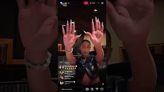 Bia plays Cardi B DISS SONG “SUE MEEE” on IG Live [upl. by Eedya727]