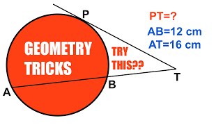 Circle Geometry Theorems and Tricks Tangent Secant Property Trick ExamplesOlympiad Maths Tricks [upl. by Eltsirk]