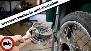 Simson Grundlagen 11 Bremsen wechseln und einstellen [upl. by Stavros]