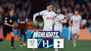 WEST HAM 11 TOTTENHAM HOTSPUR  PREMIER LEAGUE HIGHLIGHTS  POINTS SHARED IN EAST LONDON [upl. by Marozik]