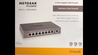 FVS318G NetGear ProSafe VPN Firewall 10100Mbps 8Port Switch [upl. by Norvin88]