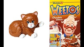 Weetos Pound Purrries Cereal Toys amp Advert 1998 [upl. by Eanel227]