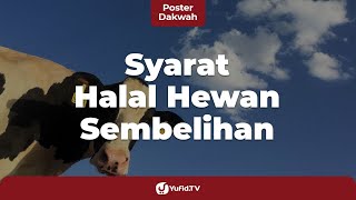 Syarat Halalnya Hewan Sembelihan dan Tata Cara Menyembelih Hewan yang Sah  Poster Dakwah Yufid TV [upl. by Toomin]