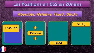 Les Positions CSS en 20 minutes  Absolute  Relative  Fixed  Sticky  Avec Exemples 2021 FR [upl. by Yaron]