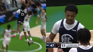 Bronny James insane poster dunk on Europe Tour makes Bryce James go crazy 😱 [upl. by Siegel890]