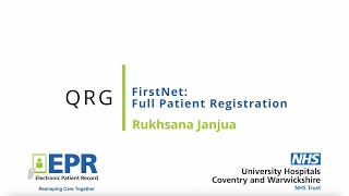 FirstNet ED Full Patient Registration  EPR Quick Reference Guide QRG [upl. by Eri]