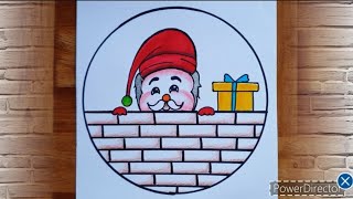 SANTA CLAUS EASY DRAWING  Christmas drawing  Merry Christmas drawing [upl. by Chester]