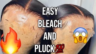 HOW TO BLEACH KNOTS AND PLUCK LACE FRONT WIGSLACE CLOSURES FOR BEGINNERS💯 l LUCY BENSON [upl. by Aylmer]