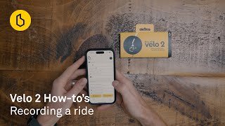 Velo 2 HowTo Recording a ride [upl. by Amilb678]