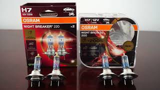 OSRAM NIGHT BREAKER 220 vs OSRAM NIGHT BREAKER 200 [upl. by Ecnarretal]