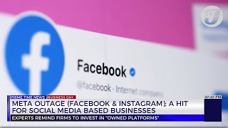 META Outage Facebook amp Instagram A Hit for Social Media Based Businesses  TVJ Business Day [upl. by Eugirne]