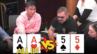 Poker Pro CRACKS ACES With a SET at High Stakes Cash Game [upl. by Aniteb430]