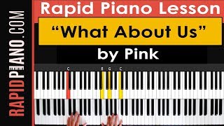 How To Play quotWhat About Usquot by Pink  Piano Tutorial amp Lesson [upl. by Ana]