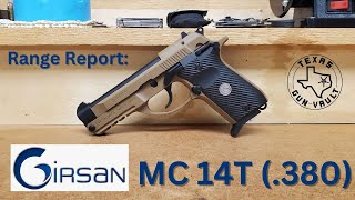 Range Report Girsan MC 14T 380 Clone of a Beretta 80 Series with TipUp Barrel [upl. by Eulalie]