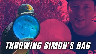 Throwing Simon Lizotte’s Disc Golf Bag [upl. by Ardena]