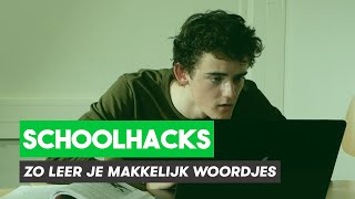 Zo leer je makkelijk woordjes voor een toets  Schoolhacks [upl. by Ardnohs]