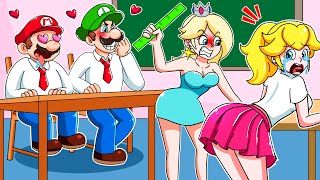 SUPER MARIO PEACH at SCHOOL  Sad Love Story  The Super Mario Bros Animation [upl. by Halley]