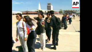 CAMBODIA PHNOM PENH 300 THAI NATIONALS AIRLIFTED TO SAFETY [upl. by Montana841]