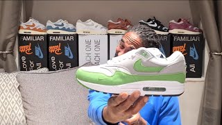 Is this the best Air Max 1 in my collection The highly anticipated Nike Airmax 1 Patta Chlorophyll [upl. by Sissel]